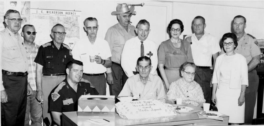 13 staff and deputies at retirement party